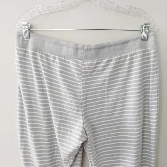 Gilligan & O'Malley pajama pants Large blue white stripes joggers drawstring - Picture 7 of 8